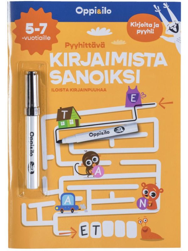 Pyyhittävä Kirjaimista sanoiksi 5-7 v on Sale